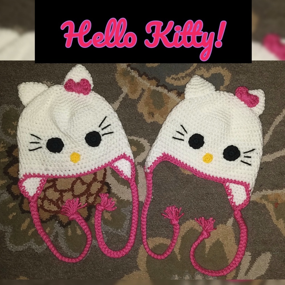 NEW LAST 1! Hello Kitty Handmade Hat Beanie OS - Picture 3 of 4